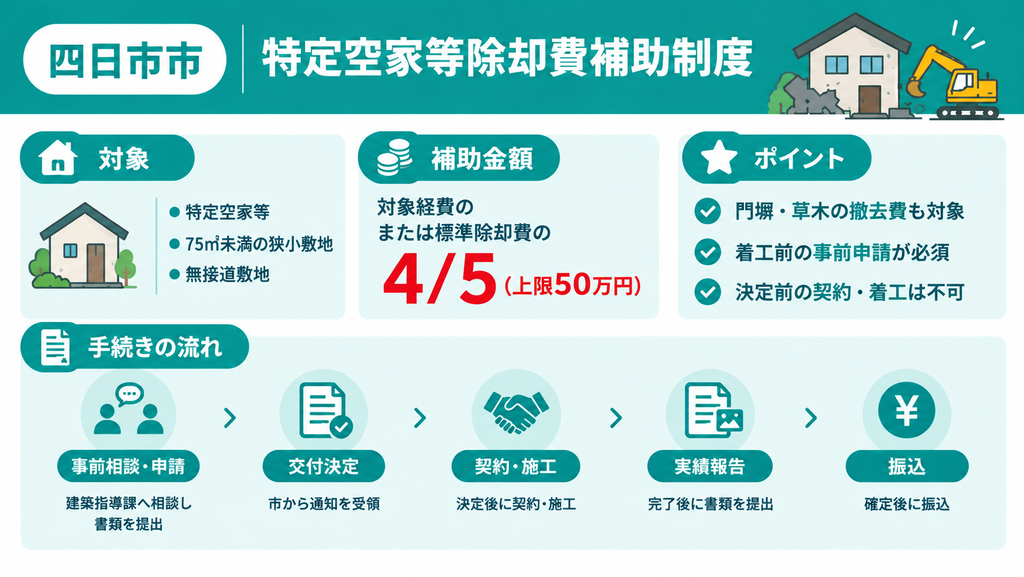 四日市市の特定空家等の除却費補助